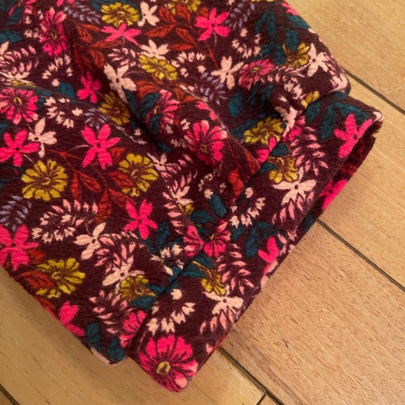 Maeve by Anthropologie Burgundy Floral 3/4 Sleeve Knit Top XL - Picture 9 of 12